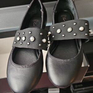 Simply Vera Vera Wang Black Simply Stretch Band Flats With Embellishments